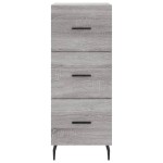 vidaXL Dulap înalt, gri sonoma, 34,5x34x180 cm, lemn prelucrat