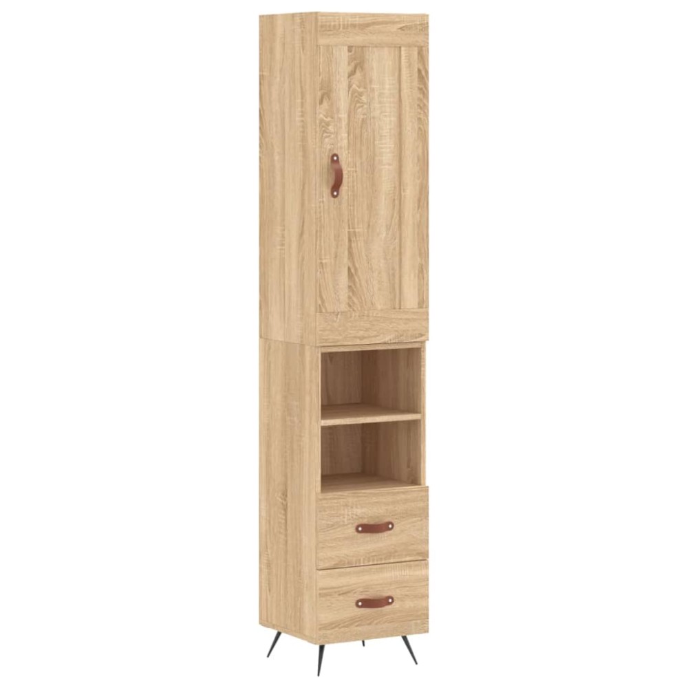 vidaXL Dulap înalt, stejar sonoma, 34,5x34x180 cm, lemn prelucrat