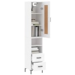 vidaXL Dulap înalt, alb, 34,5x34x180 cm, lemn prelucrat vidaXL Dulap înalt, alb, 34,5x34x180 cm, lemn prelucrat