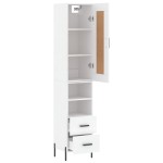 vidaXL Dulap înalt, alb, 34,5x34x180 cm, lemn prelucrat vidaXL Dulap înalt, alb, 34,5x34x180 cm, lemn prelucrat