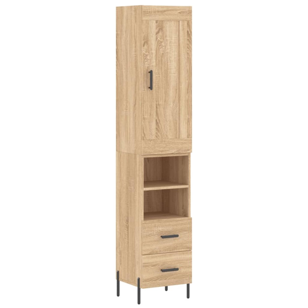 vidaXL Dulap înalt, stejar sonoma, 34,5x34x180 cm, lemn prelucrat