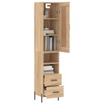 vidaXL Dulap înalt, stejar sonoma, 34,5x34x180 cm, lemn prelucrat vidaXL Dulap înalt, stejar sonoma, 34,5x34x180 cm, lemn prelucrat