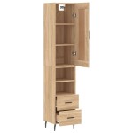 vidaXL Dulap înalt, stejar sonoma, 34,5x34x180 cm, lemn prelucrat