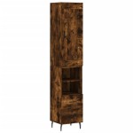 vidaXL Dulap înalt, stejar fumuriu, 34,5x34x180 cm, lemn prelucrat