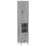 vidaXL Dulap înalt, gri sonoma, 34,5x34x180 cm, lemn prelucrat