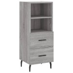 vidaXL Dulap înalt, gri sonoma, 34,5x34x180 cm, lemn prelucrat