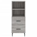 vidaXL Dulap înalt, gri sonoma, 34,5x34x180 cm, lemn prelucrat
