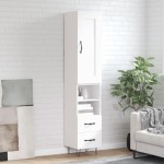 vidaXL Dulap înalt, alb, 34,5x34x180 cm, lemn prelucrat vidaXL Dulap înalt, alb, 34,5x34x180 cm, lemn prelucrat