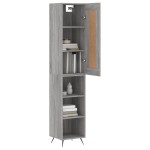 vidaXL Dulap înalt, gri sonoma, 34,5x34x180 cm, lemn prelucrat
