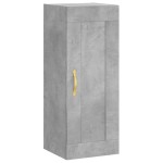 vidaXL Dulap înalt, gri beton, 34,5x34x180 cm, lemn prelucrat vidaXL Dulap înalt, gri beton, 34,5x34x180 cm, lemn prelucrat