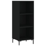 vidaXL Dulap înalt, negru, 34,5x34x180 cm, lemn prelucrat