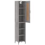 vidaXL Dulap înalt, gri sonoma, 34,5x34x180 cm, lemn prelucrat