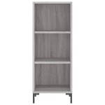 vidaXL Dulap înalt, gri sonoma, 34,5x34x180 cm, lemn prelucrat