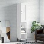 vidaXL Dulap înalt, alb, 34,5x34x180 cm, lemn prelucrat vidaXL Dulap înalt, alb, 34,5x34x180 cm, lemn prelucrat