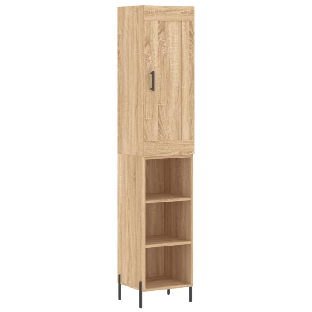 vidaXL Dulap înalt, stejar sonoma, 34,5x34x180 cm, lemn prelucrat