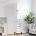 vidaXL Dulap înalt, alb, 34,5x34x180 cm, lemn prelucrat vidaXL Dulap înalt, alb, 34,5x34x180 cm, lemn prelucrat