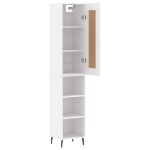 vidaXL Dulap înalt, alb, 34,5x34x180 cm, lemn prelucrat vidaXL Dulap înalt, alb, 34,5x34x180 cm, lemn prelucrat