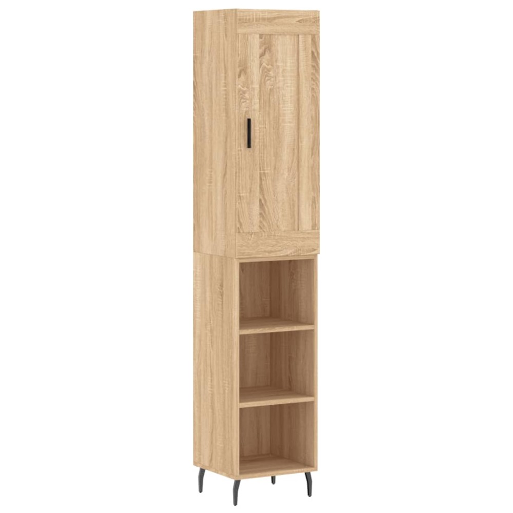 vidaXL Dulap înalt, stejar sonoma, 34,5x34x180 cm, lemn prelucrat