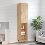 vidaXL Dulap înalt, stejar sonoma, 34,5x34x180 cm, lemn prelucrat
