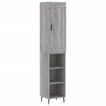 vidaXL Dulap înalt, gri sonoma, 34,5x34x180 cm, lemn prelucrat