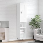 vidaXL Dulap înalt, alb, 34,5x34x180 cm, lemn prelucrat vidaXL Dulap înalt, alb, 34,5x34x180 cm, lemn prelucrat