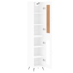 vidaXL Dulap înalt, alb, 34,5x34x180 cm, lemn prelucrat vidaXL Dulap înalt, alb, 34,5x34x180 cm, lemn prelucrat
