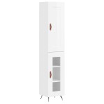 vidaXL Dulap înalt, alb extralucios, 34,5x34x180 cm, lemn prelucrat vidaXL Dulap înalt, alb extralucios, 34,5x34x180 cm, lemn prelucrat