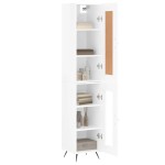vidaXL Dulap înalt, alb extralucios, 34,5x34x180 cm, lemn prelucrat vidaXL Dulap înalt, alb extralucios, 34,5x34x180 cm, lemn prelucrat