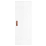 vidaXL Dulap înalt, alb extralucios, 34,5x34x180 cm, lemn prelucrat vidaXL Dulap înalt, alb extralucios, 34,5x34x180 cm, lemn prelucrat