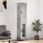 vidaXL Dulap înalt, gri beton, 34,5x34x180 cm, lemn prelucrat vidaXL Dulap înalt, gri beton, 34,5x34x180 cm, lemn prelucrat