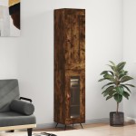 vidaXL Dulap înalt, stejar fumuriu, 34,5x34x180 cm, lemn prelucrat