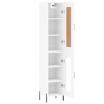 vidaXL Dulap înalt, alb, 34,5x34x180 cm, lemn prelucrat vidaXL Dulap înalt, alb, 34,5x34x180 cm, lemn prelucrat