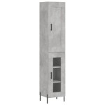 vidaXL Dulap înalt, gri beton, 34,5x34x180 cm, lemn prelucrat vidaXL Dulap înalt, gri beton, 34,5x34x180 cm, lemn prelucrat