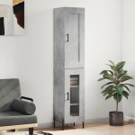 vidaXL Dulap înalt, gri beton, 34,5x34x180 cm, lemn prelucrat vidaXL Dulap înalt, gri beton, 34,5x34x180 cm, lemn prelucrat