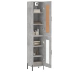 vidaXL Dulap înalt, gri beton, 34,5x34x180 cm, lemn prelucrat vidaXL Dulap înalt, gri beton, 34,5x34x180 cm, lemn prelucrat
