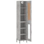 vidaXL Dulap înalt, gri beton, 34,5x34x180 cm, lemn prelucrat vidaXL Dulap înalt, gri beton, 34,5x34x180 cm, lemn prelucrat
