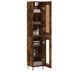 vidaXL Dulap înalt, stejar fumuriu, 34,5x34x180 cm, lemn prelucrat
