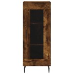 vidaXL Dulap înalt, stejar fumuriu, 34,5x34x180 cm, lemn prelucrat