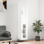 vidaXL Dulap înalt, alb, 34,5x34x180 cm, lemn prelucrat vidaXL Dulap înalt, alb, 34,5x34x180 cm, lemn prelucrat