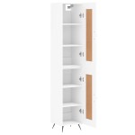 vidaXL Dulap înalt, alb, 34,5x34x180 cm, lemn prelucrat vidaXL Dulap înalt, alb, 34,5x34x180 cm, lemn prelucrat