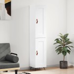 vidaXL Dulap înalt, alb extralucios, 34,5x34x180 cm, lemn prelucrat vidaXL Dulap înalt, alb extralucios, 34,5x34x180 cm, lemn prelucrat