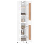 vidaXL Dulap înalt, alb extralucios, 34,5x34x180 cm, lemn prelucrat vidaXL Dulap înalt, alb extralucios, 34,5x34x180 cm, lemn prelucrat