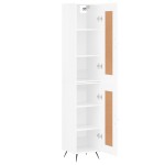 vidaXL Dulap înalt, alb extralucios, 34,5x34x180 cm, lemn prelucrat vidaXL Dulap înalt, alb extralucios, 34,5x34x180 cm, lemn prelucrat