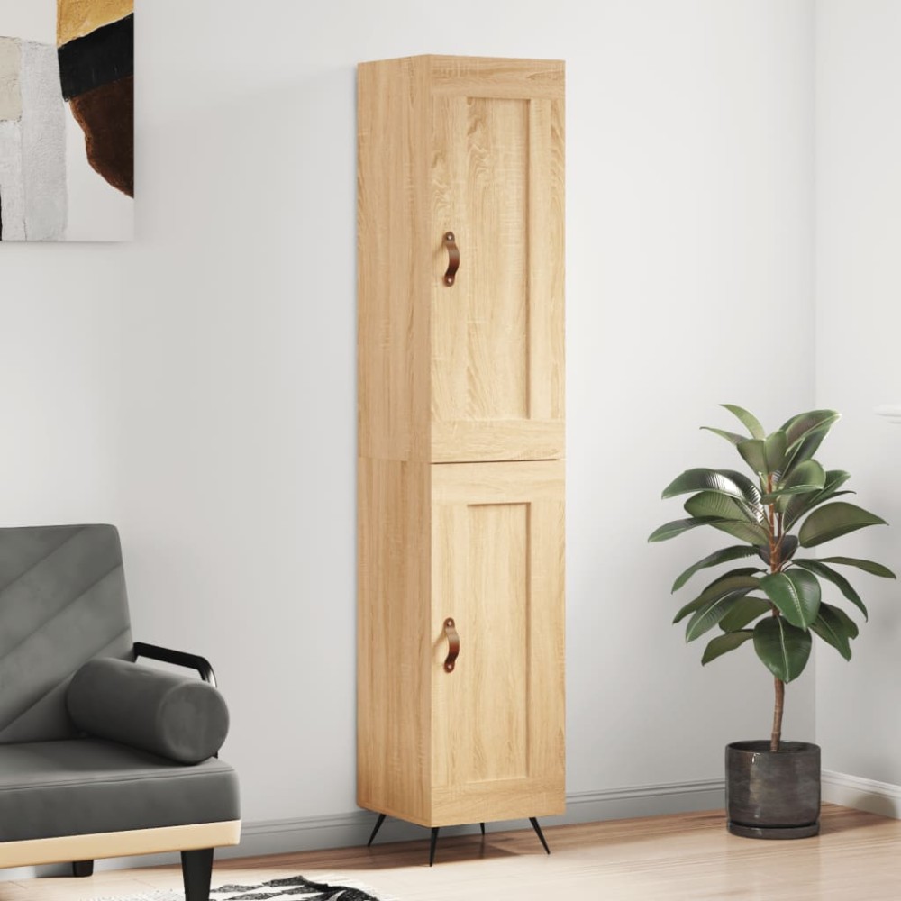 vidaXL Dulap înalt, stejar sonoma, 34,5x34x180 cm, lemn prelucrat