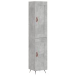 vidaXL Dulap înalt, gri beton, 34,5x34x180 cm, lemn prelucrat