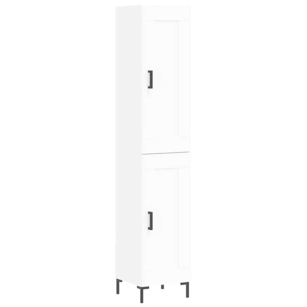 vidaXL Dulap înalt, alb, 34,5x34x180 cm, lemn prelucrat