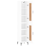 vidaXL Dulap înalt, alb, 34,5x34x180 cm, lemn prelucrat vidaXL Dulap înalt, alb, 34,5x34x180 cm, lemn prelucrat