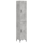 vidaXL Dulap înalt, gri beton, 34,5x34x180 cm, lemn prelucrat vidaXL Dulap înalt, gri beton, 34,5x34x180 cm, lemn prelucrat