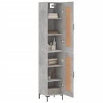 vidaXL Dulap înalt, gri beton, 34,5x34x180 cm, lemn prelucrat vidaXL Dulap înalt, gri beton, 34,5x34x180 cm, lemn prelucrat