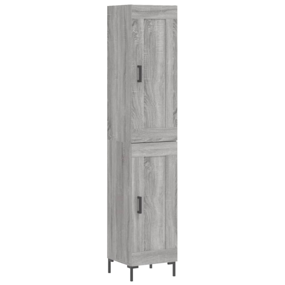 vidaXL Dulap înalt, gri sonoma, 34,5x34x180 cm, lemn prelucrat